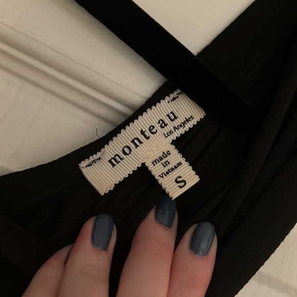 Formal Black Jumpsuit with tie front - Picture 3 of 5